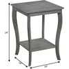 image:imageConvenience Concepts American Heritage Square End Table with Shelf BlackWirebrush Dark Gray