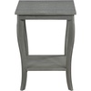 image:imageConvenience Concepts American Heritage Square End Table with Shelf BlackWirebrush Dark Gray