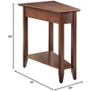 image:imageConvenience Concepts American Heritage Wedge End Table 24  Classic Living Room Table with Storage Shelf Side Table for Family Room Bedside Table EspressoEspresso