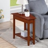 image:imageConvenience Concepts American Heritage Wedge End Table 24  Classic Living Room Table with Storage Shelf Side Table for Family Room Bedside Table EspressoCherry
