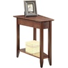 image:imageConvenience Concepts American Heritage Wedge End Table 24  Classic Living Room Table with Storage Shelf Side Table for Family Room Bedside Table EspressoEspresso