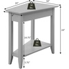 image:imageConvenience Concepts American Heritage Wedge End Table 24  Classic Living Room Table with Storage Shelf Side Table for Family Room Bedside Table EspressoBlack