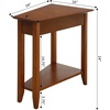 image:imageConvenience Concepts American Heritage Wedge End Table 24  Classic Living Room Table with Storage Shelf Side Table for Family Room Bedside Table EspressoCherry