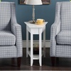 image:imageConvenience Concepts American Heritage Wedge End Table 24  Classic Living Room Table with Storage Shelf Side Table for Family Room Bedside Table EspressoWhite