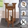 image:imageConvenience Concepts American Heritage Wedge End Table 24  Classic Living Room Table with Storage Shelf Side Table for Family Room Bedside Table EspressoDriftwood
