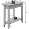 image:imageConvenience Concepts American Heritage Wedge End Table 24  Classic Living Room Table with Storage Shelf Side Table for Family Room Bedside Table EspressoDriftwood