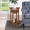 image:imageConvenience Concepts American Heritage Wedge End Table 24  Classic Living Room Table with Storage Shelf Side Table for Family Room Bedside Table EspressoDriftwood