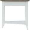 image:imageConvenience Concepts American Heritage Wedge End Table 24  Classic Living Room Table with Storage Shelf Side Table for Family Room Bedside Table EspressoDriftwood TopWhite Frame