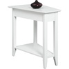 image:imageConvenience Concepts American Heritage Wedge End Table 24  Classic Living Room Table with Storage Shelf Side Table for Family Room Bedside Table EspressoWhite