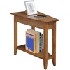 image:imageConvenience Concepts American Heritage Wedge End Table 24  Classic Living Room Table with Storage Shelf Side Table for Family Room Bedside Table EspressoDriftwood