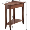 image:imageConvenience Concepts American Heritage Wedge End Table 24  Classic Living Room Table with Storage Shelf Side Table for Family Room Bedside Table EspressoEspresso