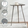 image:imageConvenience Concepts Bali Metal Tall End Table 16  Tall Modern Artisan Handcrafted Living Room Table Unique Cast Metal Family Room Side Table Bohemian Cocktail Style Antique SilverAntique Silver