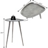 image:imageConvenience Concepts Bali Metal Tall End Table 16  Tall Modern Artisan Handcrafted Living Room Table Unique Cast Metal Family Room Side Table Bohemian Cocktail Style Antique SilverAntique Silver