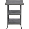 image:imageConvenience Concepts Brookline End Table Charcoal Gray  Slate Gray FrameCharcoal GraySlate Gray Frame
