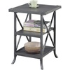 image:imageConvenience Concepts Brookline End Table Charcoal Gray  Slate Gray FrameCharcoal GraySlate Gray Frame