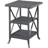 image:imageConvenience Concepts Brookline End Table Charcoal Gray  Slate Gray FrameCharcoal GraySlate Gray Frame