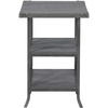 image:imageConvenience Concepts Brookline End Table Charcoal Gray  Slate Gray FrameCharcoal GraySlate Gray Frame