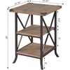 image:imageConvenience Concepts Brookline End Table Charcoal Gray  Slate Gray FrameDriftwoodBrown Frame