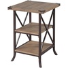 image:imageConvenience Concepts Brookline End Table Charcoal Gray  Slate Gray FrameDriftwoodBrown Frame