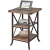 image:imageConvenience Concepts Brookline End Table Charcoal Gray  Slate Gray FrameDriftwoodBrown Frame