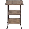 image:imageConvenience Concepts Brookline End Table Charcoal Gray  Slate Gray FrameDriftwoodBrown Frame