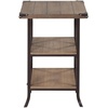 image:imageConvenience Concepts Brookline End Table Charcoal Gray  Slate Gray FrameDriftwoodBrown Frame