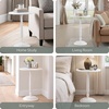 image:imageConvenience Concepts Classic Accents Amelia Spindle Table 18  Traditional Solid Wood Round Side Accent Display Pedestal for Transitional Living Room Entryway Hallway or Bedroom BlackWhite