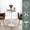 image:imageConvenience Concepts Classic Accents Amelia Spindle Table 18  Traditional Solid Wood Round Side Accent Display Pedestal for Transitional Living Room Entryway Hallway or Bedroom BlackWhite