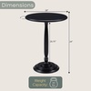 image:imageConvenience Concepts Classic Accents Amelia Spindle Table 18  Traditional Solid Wood Round Side Accent Display Pedestal for Transitional Living Room Entryway Hallway or Bedroom BlackBlack