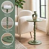 image:imageConvenience Concepts Classic Accents Amelia Spindle Table 18  Traditional Solid Wood Round Side Accent Display Pedestal for Transitional Living Room Entryway Hallway or Bedroom BlackDark Sage Green