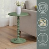 image:imageConvenience Concepts Classic Accents Amelia Spindle Table 18  Traditional Solid Wood Round Side Accent Display Pedestal for Transitional Living Room Entryway Hallway or Bedroom BlackDark Sage Green