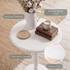 image:imageConvenience Concepts Classic Accents Amelia Spindle Table 18  Traditional Solid Wood Round Side Accent Display Pedestal for Transitional Living Room Entryway Hallway or Bedroom BlackWhite