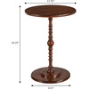 image:imageConvenience Concepts Classic Accents Sanibel Beach Spindle Table 1775  Traditional Round End Table for Living Room Turned Solid Wood Side Table Classic Display Pedestal Table WhiteEspresso