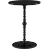 image:imageConvenience Concepts Classic Accents Sanibel Beach Spindle Table 1775  Traditional Round End Table for Living Room Turned Solid Wood Side Table Classic Display Pedestal Table WhiteBlack
