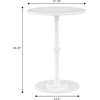 image:imageConvenience Concepts Classic Accents Sanibel Beach Spindle Table 1775  Traditional Round End Table for Living Room Turned Solid Wood Side Table Classic Display Pedestal Table WhiteWhite