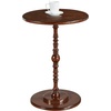 image:imageConvenience Concepts Classic Accents Sanibel Beach Spindle Table 1775  Traditional Round End Table for Living Room Turned Solid Wood Side Table Classic Display Pedestal Table WhiteEspresso