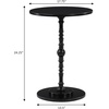 image:imageConvenience Concepts Classic Accents Sanibel Beach Spindle Table 1775  Traditional Round End Table for Living Room Turned Solid Wood Side Table Classic Display Pedestal Table WhiteBlack