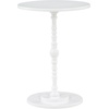image:imageConvenience Concepts Classic Accents Sanibel Beach Spindle Table 1775  Traditional Round End Table for Living Room Turned Solid Wood Side Table Classic Display Pedestal Table WhiteWhite