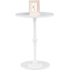image:imageConvenience Concepts Classic Accents Sanibel Beach Spindle Table 1775  Traditional Round End Table for Living Room Turned Solid Wood Side Table Classic Display Pedestal Table WhiteWhite