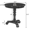 image:imageConvenience Concepts Classic Accents Talbot Spindle End Table 255  Traditional Sculpted Turned Solid Wood End Table Round Classic Display Side Table Elegant Accent Pedestal Table Dark OakDark Oak