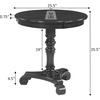 image:imageConvenience Concepts Classic Accents Talbot Spindle End Table 255  Traditional Sculpted Turned Solid Wood End Table Round Classic Display Side Table Elegant Accent Pedestal Table EspressoEspresso