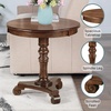 image:imageConvenience Concepts Classic Accents Talbot Spindle End Table 255  Traditional Sculpted Turned Solid Wood End Table Round Classic Display Side Table Elegant Accent Pedestal Table Dark OakDark Oak