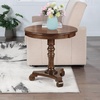 image:imageConvenience Concepts Classic Accents Talbot Spindle End Table 255  Traditional Sculpted Turned Solid Wood End Table Round Classic Display Side Table Elegant Accent Pedestal Table Dark OakDark Oak