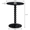 image:imageConvenience Concepts Classic Accents Venetian Spindle Table 1775  Traditional Solid Wood Round Side Accent Display Pedestal for Transitional Living Room Entryway Hallway or Bedroom BlackWhite
