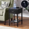 image:imageConvenience Concepts Country Oxford End Table with Charging StationBlack