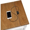 image:imageConvenience Concepts Country Oxford End Table with Charging StationDriftwood  White