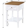 image:imageConvenience Concepts Country Oxford End Table with Charging StationDriftwood  White