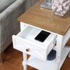 image:imageConvenience Concepts Country Oxford End Table with Charging StationDriftwood  White