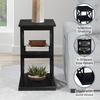 image:imageConvenience Concepts Coventry Chairside End Table 14  Farmhouse Narrow Side Accent with Storage Shelves for Transitional Modern Living amp Family Room DriftwoodWhiteBlack