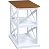 image:imageConvenience Concepts Coventry Chairside End Table 14  Farmhouse Narrow Side Accent with Storage Shelves for Transitional Modern Living amp Family Room DriftwoodWhiteDriftwoodWhite